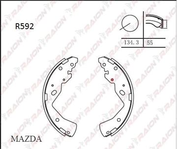 FREN BALATASI ARKA PABUÇLU - B2500 2WD 96- / RANGER 2WD 96-   resimleri