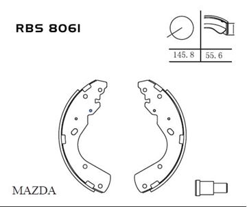 FREN BALATASI ARKA PABUÇLU - B2500 4X4 96-06 / RANGER 4X4 96-06 resimleri