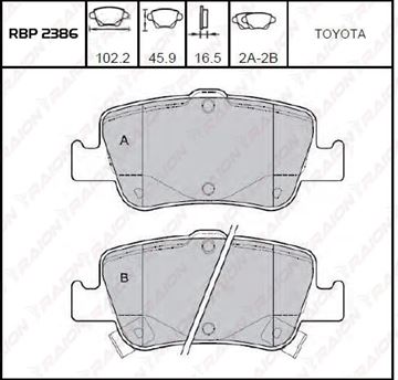 FREN BALATASI ARKA DİSK - COROLLA 1.4 D4D (DIZEL) 07-13 / AURIS 1.4 D4D 07-12 resimleri