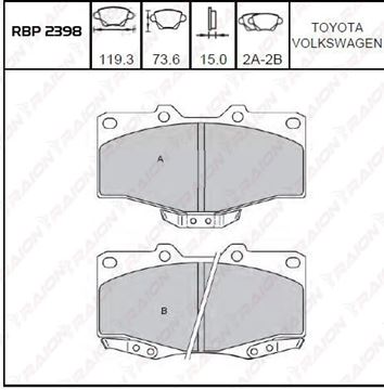 FREN BALATASI ÖN DİSK - HILUX LN106-LN145 4X4 90-97 resimleri