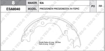 FREN BALATASI ARKA PABUÇLU - BESTA 90- / E2200 86-97 / CERES 2400 / BONGO 2.7 04- (TEK TEKER) / PREGIO 96-98 resimleri