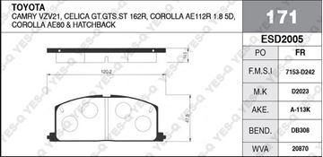 FREN BALATASI ÖN DİSK - COROLLA 1.3-1.6 KRB. 89-95 resimleri