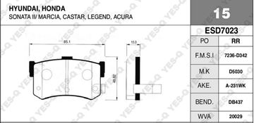 FREN BALATASI ARKA DİSK - SONATA 94-96 / ROVER 800 resimleri