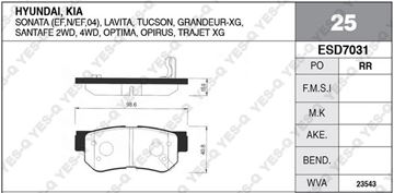 FREN BALATASI ARKA DİSK - GETZ 02- / SONATA 02-08 / TUCSON 04-09 / SANTAFE 01-05 / SPORTAGE 04-09 resimleri