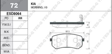 FREN BALATASI ARKA DİSK - i10 08- / PICANTO 04-12 resimleri