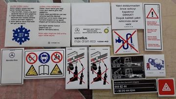 KABİN UYARI ETİKETLERİ - AXOR/ACTROS/ATEGO resimleri